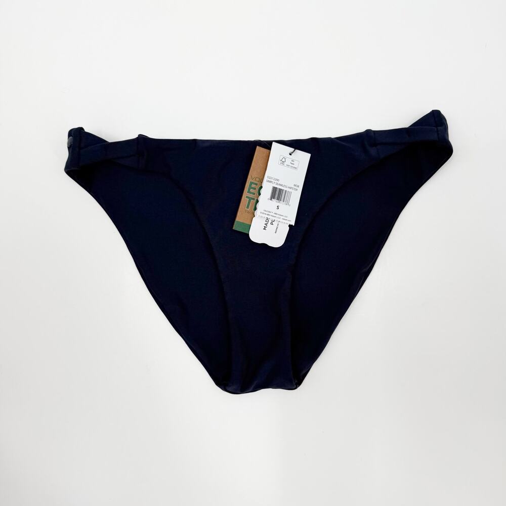 Volcom Bikini Bottom Size Small Simply Seamless Hipster NWT Midnight Blue Full